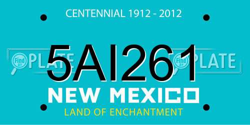 5AI261 New Mexico License Plate