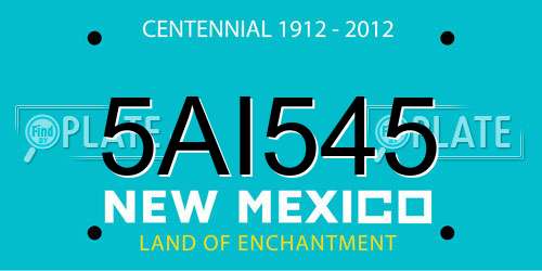 5AI545 New Mexico License Plate