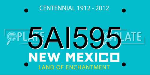 5AI595 New Mexico License Plate