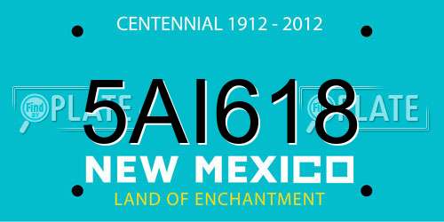 5AI618 New Mexico License Plate