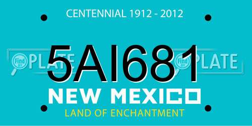 5AI681 New Mexico License Plate