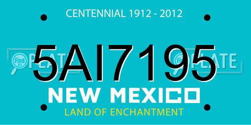 5AI7195 New Mexico License Plate