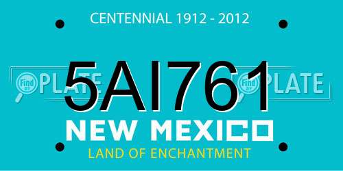 5AI761 New Mexico License Plate