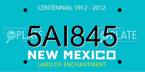 5AI845 New Mexico License Plate