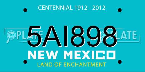 5AI898 New Mexico License Plate