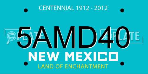5AMD40 New Mexico License Plate