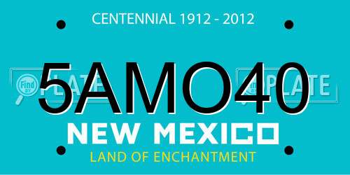 5AMO40 New Mexico License Plate