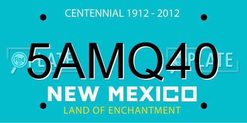 5AMQ40 New Mexico License Plate