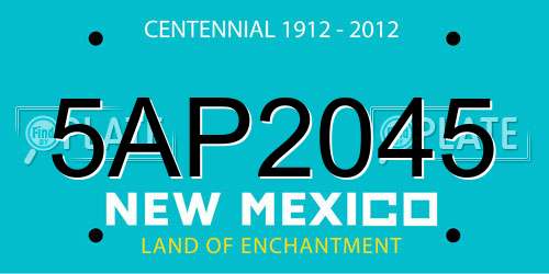 5AP2045 New Mexico License Plate