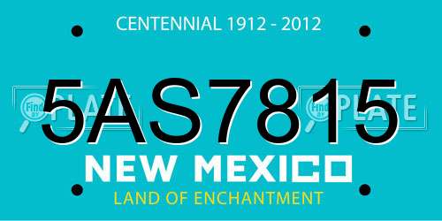 5AS7815 New Mexico License Plate