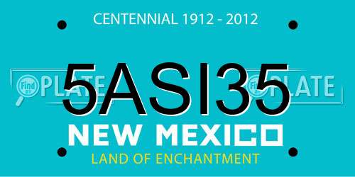 5ASI35 New Mexico License Plate
