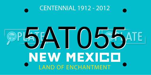 5AT055 New Mexico License Plate