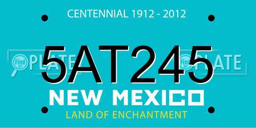5AT245 New Mexico License Plate