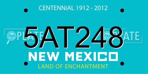 5AT248 New Mexico License Plate