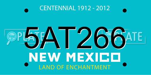 5AT266 New Mexico License Plate