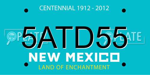 5ATD55 New Mexico License Plate
