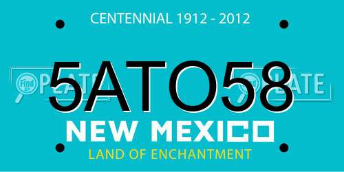 5ATO58 New Mexico License Plate