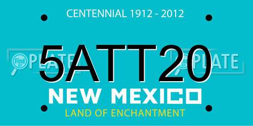 5ATT20 New Mexico License Plate