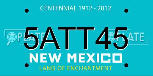 5ATT45 New Mexico License Plate