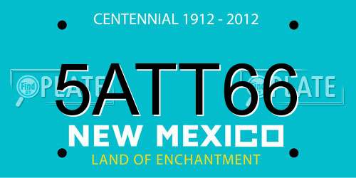 5ATT66 New Mexico License Plate