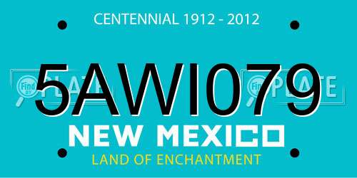 5AWI079 New Mexico License Plate