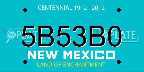 5B53B0 New Mexico License Plate