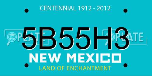 5B55H3 New Mexico License Plate