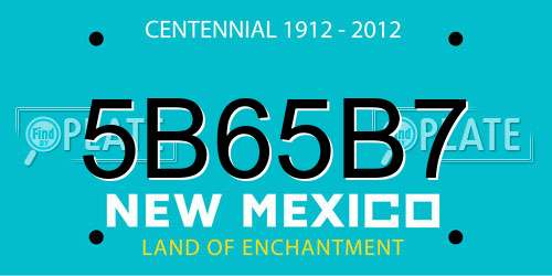 5B65B7 New Mexico License Plate