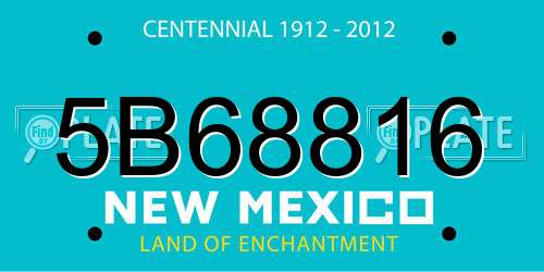 5B68816 New Mexico License Plate