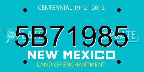 5B71985 New Mexico License Plate