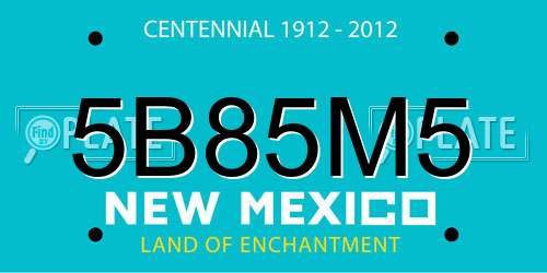 5B85M5 New Mexico License Plate
