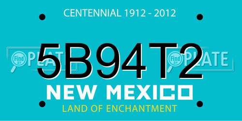 5B94T2 New Mexico License Plate