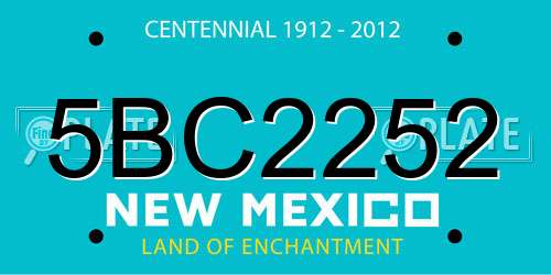 5BC2252 New Mexico License Plate