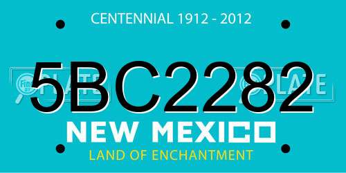 5BC2282 New Mexico License Plate