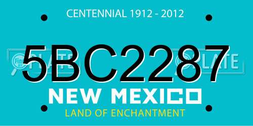 5BC2287 New Mexico License Plate