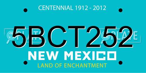 5BCT252 New Mexico License Plate