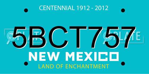 5BCT757 New Mexico License Plate