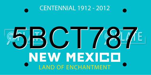 5BCT787 New Mexico License Plate