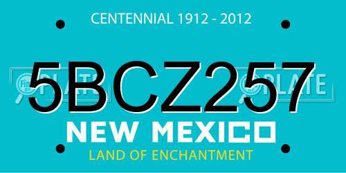 5BCZ257 New Mexico License Plate