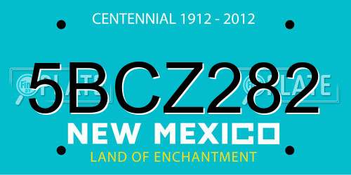 5BCZ282 New Mexico License Plate
