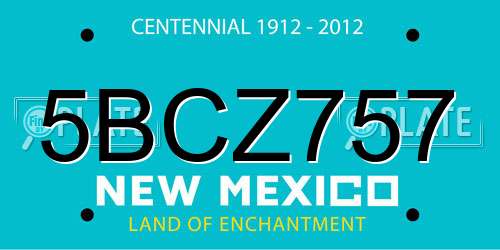 5BCZ757 New Mexico License Plate