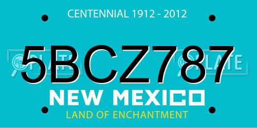 5BCZ787 New Mexico License Plate
