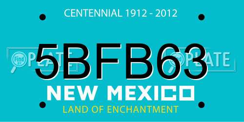 5BFB63 New Mexico License Plate
