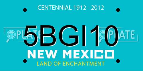 5BGI10 New Mexico License Plate