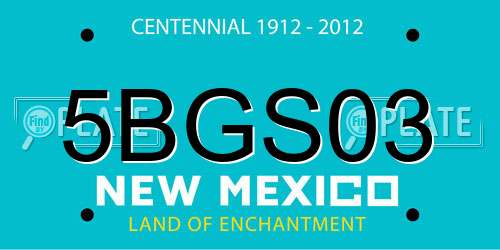 5BGS03 New Mexico License Plate