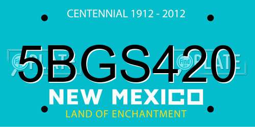 5BGS420 New Mexico License Plate