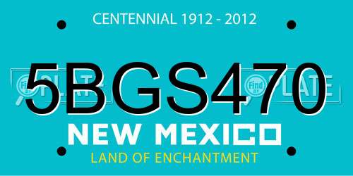 5BGS470 New Mexico License Plate