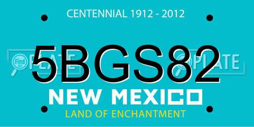 5BGS82 New Mexico License Plate