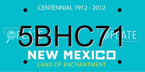 5BHC71 New Mexico License Plate