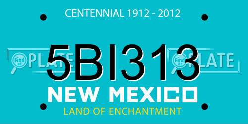 5BI313 New Mexico License Plate
